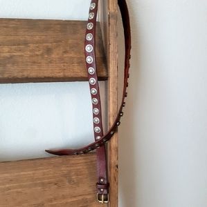 Motif 56 leather- studded belt.Women's size small